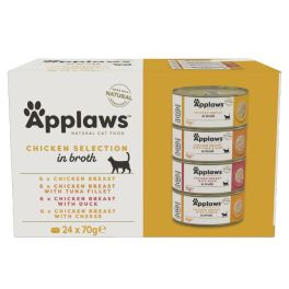 APPLAWS Cat Adult Chicken Selection Multipak in Broth 24x70g mix smaków z kurczakiem w bulionie