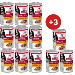 HILL'S Science Plan Canine Adult Chicken 370 g dla dorosłych psów z kurczakiem 9+3 GRATIS
