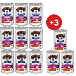 HILL'S Prescription Diet Gastrointestinal Biome 9x370g mokra karma dla psów z kurczakiem + 3 puszki GRATIS!