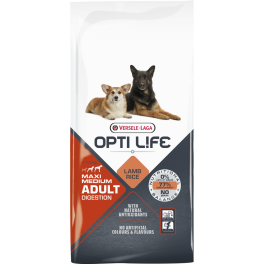 VERSELE-LAGA Opti Life Adult Digestion Medium&Maxi z wrażliwym układem pokarmowym Jagnięcina 12,5 kg