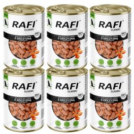 RAFI Classic Dziczyzna i marchewka w sosie 6x1240 g mokra karma dla psów wszystkich ras