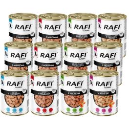 RAFI Classic Mix smaków w sosie 12x1240 g mokra karma dla psów wszystkich ras