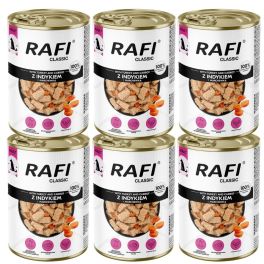 RAFI Classic Indyk i marchewka w sosie 6x1240 g mokra karma dla psów wszystkich ras