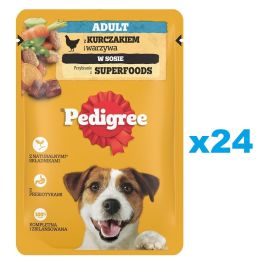 PEDIGREE Adult saszetka 24x100g mokra karma dla dorosłych psów kawałki kurczaka i warzywa w sosie