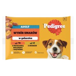 PEDIGREE Adult Wybór Smaków saszetki 4x100 g mokra karma pełnoporcjowa dla dorosłych psów, z mieszanką wołowiny i wątróbki, z drobiem, w galaretce