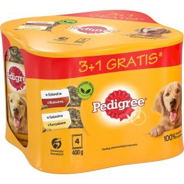 PEDIGREE Adult 4x400 g mokra pełnoporcjowa karma dla dorosłych psów w galaretce z kurczakiem i wołowiną