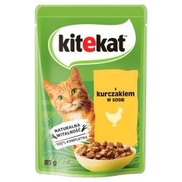 KITEKAT Kurczak w sosie 85 g dla dorosłych kot&oacute;w