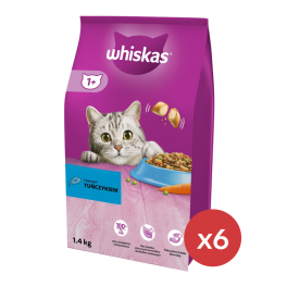 WHISKAS Adult 6 x 1,4 kg sucha karma pełnoporcjowa dla dorosłych kotów z pysznym tuńczykiem