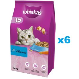 WHISKAS Adult 6x1,4 kg sucha karma pełnoporcjowa dla dorosłych kotów z pysznym tuńczykiem