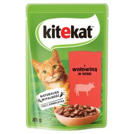 KITEKAT Wołowina w sosie 85 g dla dorosłych kotów