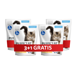 PERFECT FIT Junior <1 4 x 750 g sucha karma pełnoporcjowa dla kociąt bogata w kurczaka 3+1 GRATIS