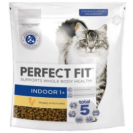 PERFECT FIT Indoor 1+ 750 g sucha karma pełnoporcjowa dla dorosłych kotów bogata w kurczaka