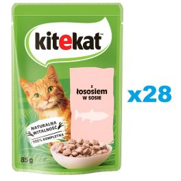 KITEKAT Łosoś w sosie 28x85 g dla dorosłych kotów