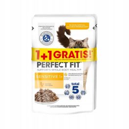 PERFECT FIT Sensitive 1+ saszetki 2x85 g mokra karma pełnoporcjowa dla dorosłych kotów z kurczakiem w sosie