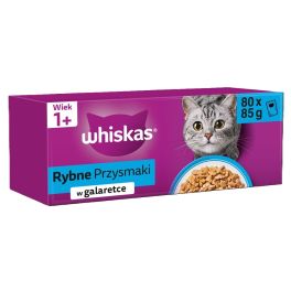WHISKAS Adult Rybne Przysmaki 80x85g mokra karma pełnoporcjowa dla dorosłych kotów w galaretce