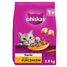 WHISKAS Sterile z pysznym kurczakiem 3,8 kg sucha karma dla kotów