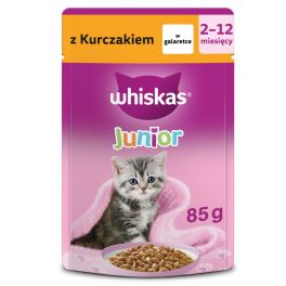 WHISKAS Junior z kurczakiem w galaretce 85 g mokra karma dla kociąt