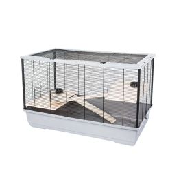 INTERZOO Harry + Wood Klatka dla gryzoni szczura, koszatniczki 100 cm szara