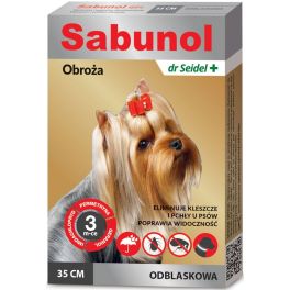 DR SEIDEL Sabunol Obroża odblaskowa dla psów przeciw pchłom i kleszczom 35 cm