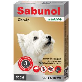 DR SEIDEL Sabunol Obroża odblaskowa dla psów przeciw pchłom i kleszczom 50 cm