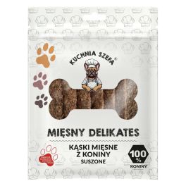 KUCHNIA SZEFA Mięsny Delikates Kaski Misne z Koniny 7 szt. suszone przysmaki dla psów