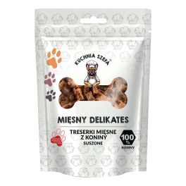 KUCHNIA SZEFA Mięsny Delikates Treserki Konina 80g suszone przysmaki dla psów