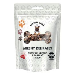 KUCHNIA SZEFA Mięsny Delikates Treserki Sarna 80g suszone przysmaki dla psów