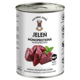 KUCHNIA SZEFA Monoproteina Jeleń 400g mokra karma dla psów