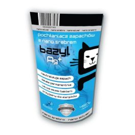 BAZYL Ag+ Bentonitowy pochłaniacz zapachów dla kotów 450 g