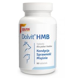 DOLFOS Dolvit HMB 90 tabl. Preparat wspomagający mięśnie dla psów i kotów