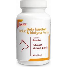 DOLFOS Dolvit Beta Karoten & Biotyna Forte 90 tabl. preparat na zdrową sierść i skórę dla psów