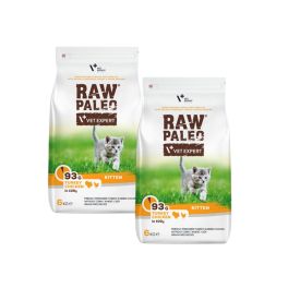 VET EXPERT Raw Paleo Kitten Turkey&Chicken dla kociąt indyk, kurczak 2x6 kg