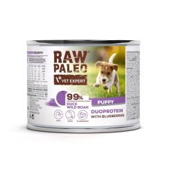 RAW PALEO Duck Boar Puppy 200g karma mokra kaczka z dzikiem dla szczeniąt
