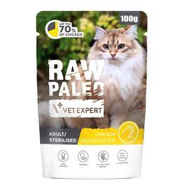 RAW PALEO Monoprotein Adult Sterilised Chicken 100 g dla kotów dorosłych i sterylizowanych z kurczakiem