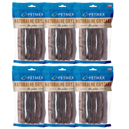 PETMEX Przełyk wołowy okrągły 6x100g naturalny gryzak dla psa