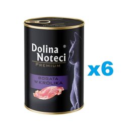 DOLINA NOTECI Premium Bogata w królika dla kota 6x400 g