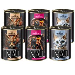 MAU Pasztet i Filet Mix smaków Kaczka, gęś z królikiem i jeleń 6x400 g dla kota sterylizowanego