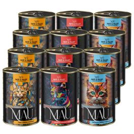 MAU Pasztet i Filet Mix smaków Karmazyn, indyk i wołowina 12x400 g mokra karma dla kota