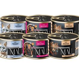 MAU Pasztet i Filet Mix smaków Kaczka, gęś i jeleń 6x185 g mokra karma dla kota sterylizowanego