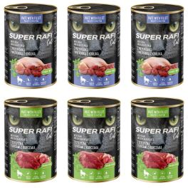 SUPER RAFI Cat Mix 2 smaków 6x400g mokra karma dla kota