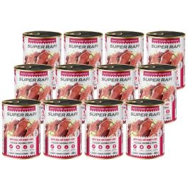 SUPER RAFI z cielęciną i wątróbką z królika 12x400 g mokra karma dla psa