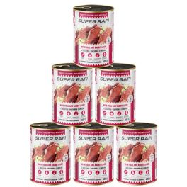 SUPER RAFI z cielęciną i wątróbką z królika 6x400 g mokra karma dla psa