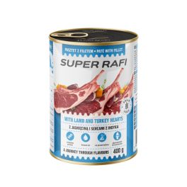 SUPER RAFI z jagniÄ™cinÄ… i sercami indyka 400 g mokra karma dla psa