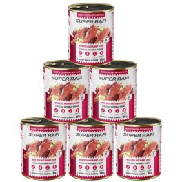 SUPER RAFI z cielęciną i wątróbką z królika 6x800g pasztet dla psów