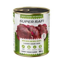 RAFI Super z jeleniem i sercami z kaczki 800g pasztet dla psów