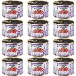 SUPER RAFI Mini z wołowiną i sercami z indyka 12x185g mokra karma dla psów małych ras