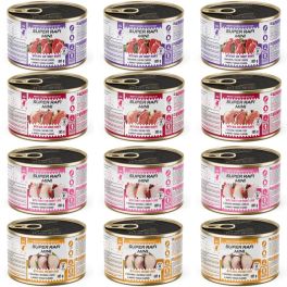 SUPER RAFI Mini Mix 4 Smaków 12x185g mokra karma dla psów małych ras