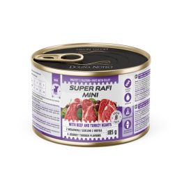 SUPER RAFI Mini z wołowiną i sercami z indyka 185g mokra karma dla psów małych ras