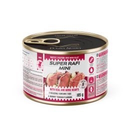 SUPER RAFI Mini z cielęciną i sercami z gęsi 185g mokra karma dla psów małych ras