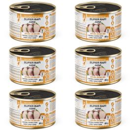 SUPER RAFI Mini z przepiórką i wątróbką z kaczki 6x185g mokra karma dla psów małych ras